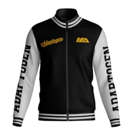 Blusa Moletom College Preto Branco