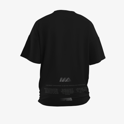 Camiseta Adaptogen Oversized Foil Preta
