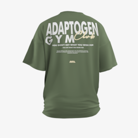 Camiseta Adaptogen Oversized Gym Club Verde Militar