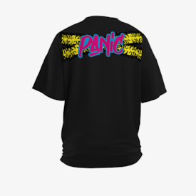 Camiseta Adaptogen Oversized Panic Preta