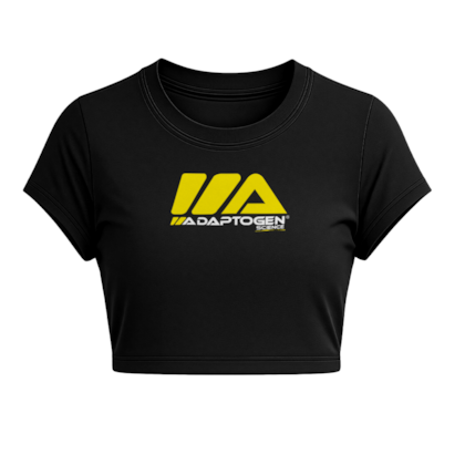 Cropped Feminino Recort Adaptogen Preto