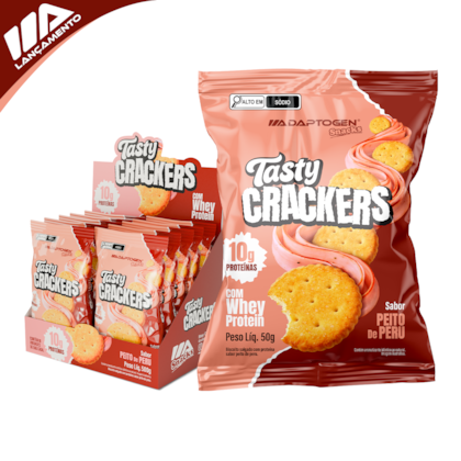 Tasty Crackers 50g - 10 un - 3 sabores